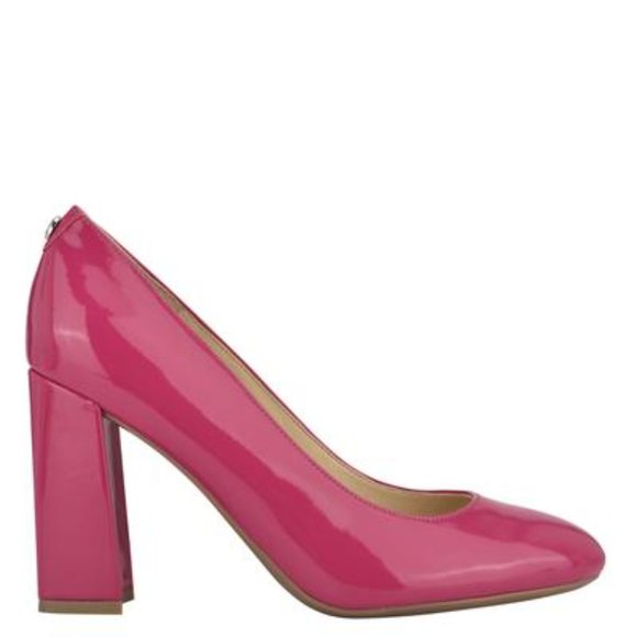 Nine West Deep Magenta Arya 9x9 Block Heel Pumps - Picture 2 of 6